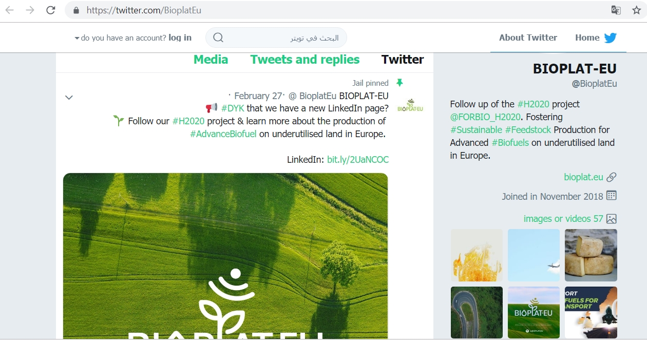 BIOPLAT-EU Twitter is online now!