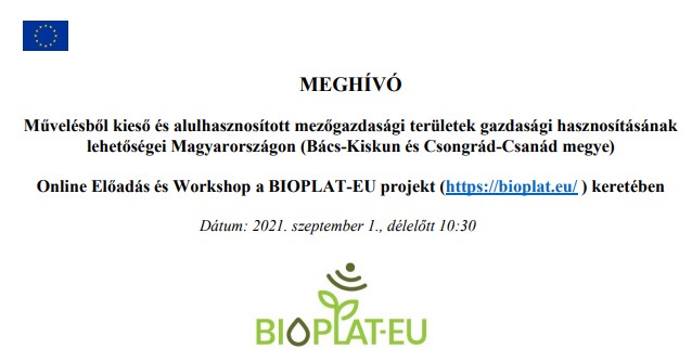 Fourth Hungarian stakeholder working group meeting for the Bács-Kiskun-Csongrád-Csanád county case study region to be organised on 1 September 2021