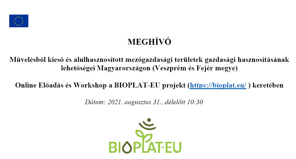 Third Hungarian stakeholder working group meeting for the Veszprém-Fejér county case study region to be organised on 31 August 2021 