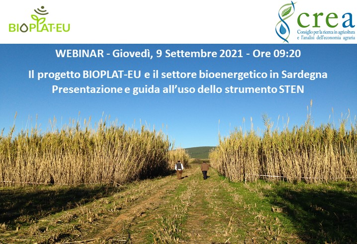 BIOPLAT-EU webinar with focus on the Sardinia region is organised by CREA on 9 September 2021