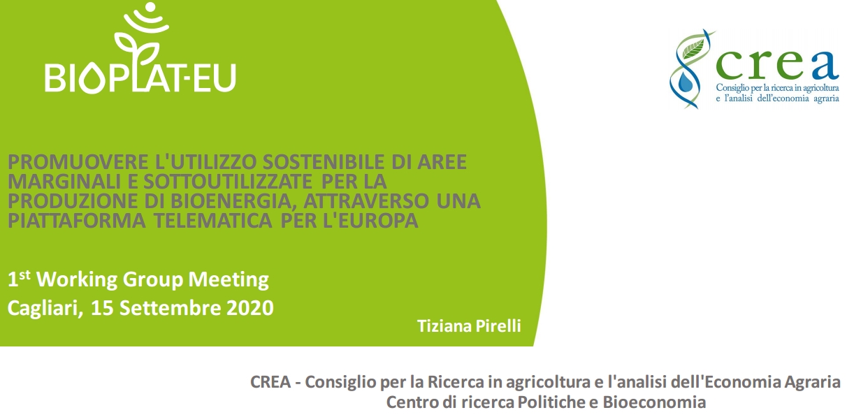 1st Italian BIOPLAT-EU Working Group Meeting held in Sardinia, Cagliari