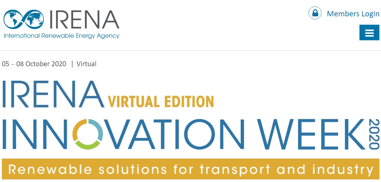 WIP presented the BIOPLAT-EU project in the innovation week of IRENA on 5-8 October 2020.